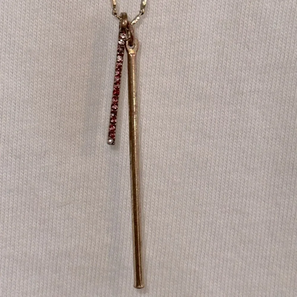 LC Lauren Conrad Long‎ Gold Tone 2 Pendant Necklace